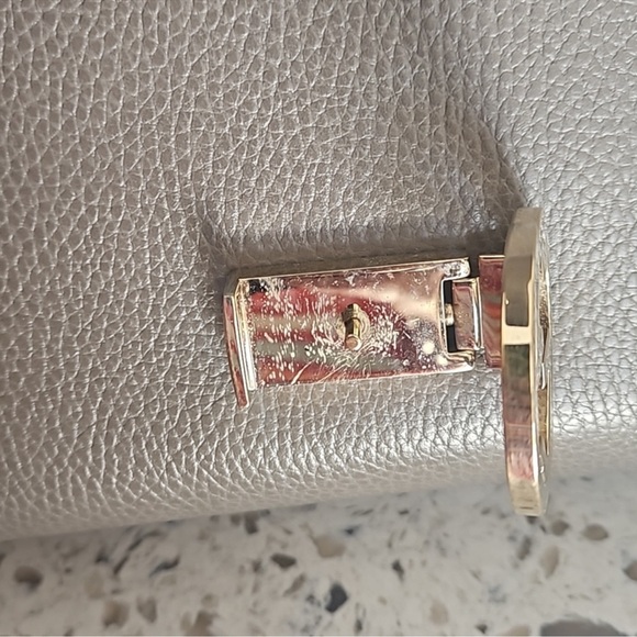 Gucci Taupe Pebbled Leather Shoulder Bag with COA - Picture 11 of 13